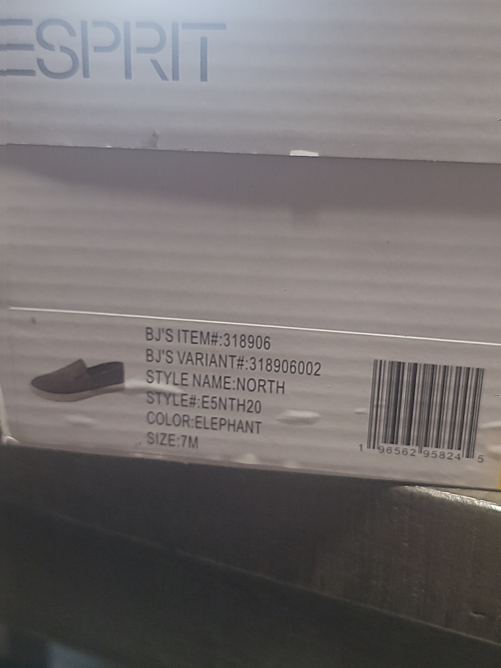 Esprit Taupe Perforated Slip-On Easty On The Go Sneakers Flats Size 7 Women NIB - Picture 4 of 5